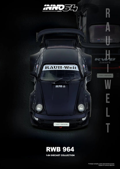 RWB 964 Black Matt IN64-RWB964-BM INNO64 1:64 SCALE