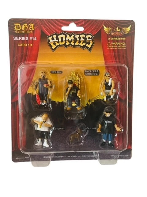 HOMIES SERIES #14 CARD 1/4 PLASTIC FIGURES LOWRIDER DGA