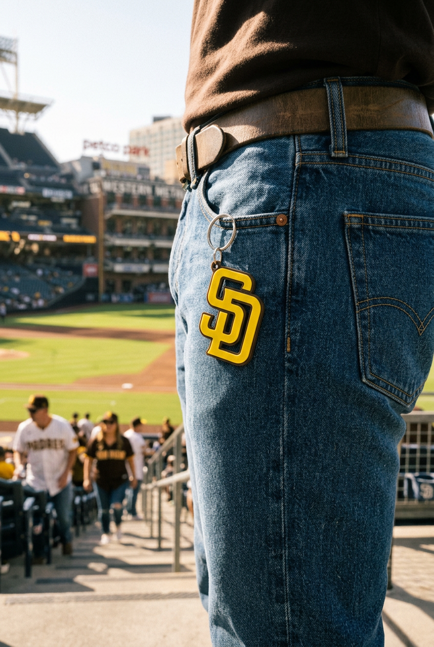 San Diego keychain Brwn/Yllw
