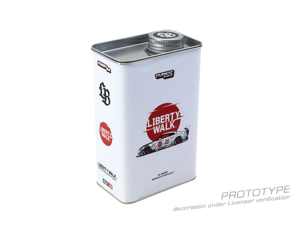 (Preorder) Tarmac Works 1:64 LB-WORKS NISSAN GT-R R35 type 2 With Oil Can – White