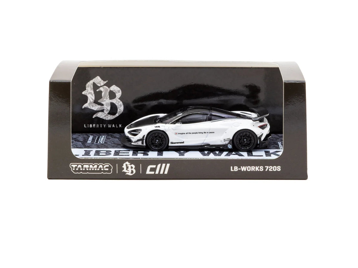 (COMING SOON)  TARMAC COLLAB64 1/64 LB-WORKS 720S White T64-106-WH
