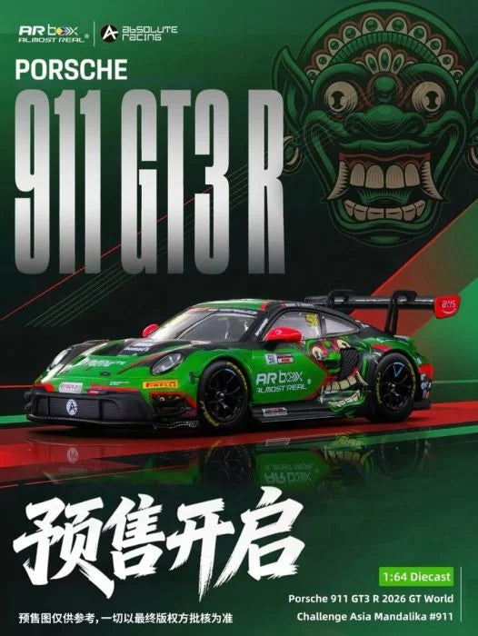 (COMING SOON) Almost Real 1/64 Porsche 911 GT3 R 2026 GT World Challenge Asia Mandalika #911 640006021