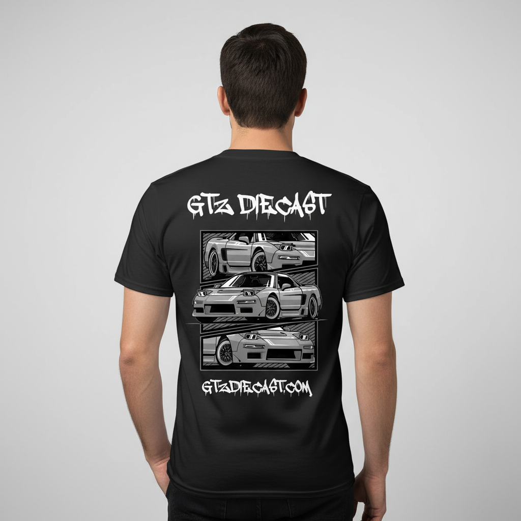 Black GTZ DIECAST T-shirt back view