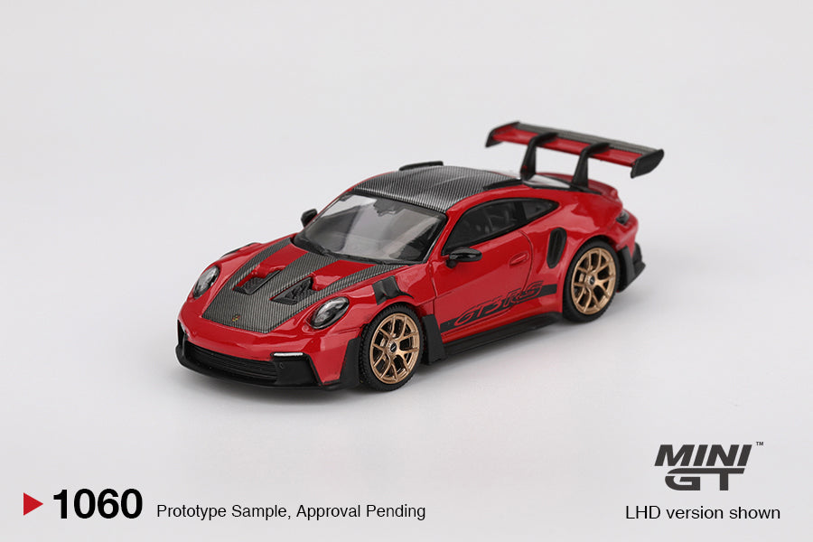 Mini GT #1060 1:64 Porsche 911 (992) GT3 RS Weissach Package – Guards Red