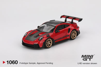 Mini GT #1060 1:64 Porsche 911 (992) GT3 RS Weissach Package – Guards Red