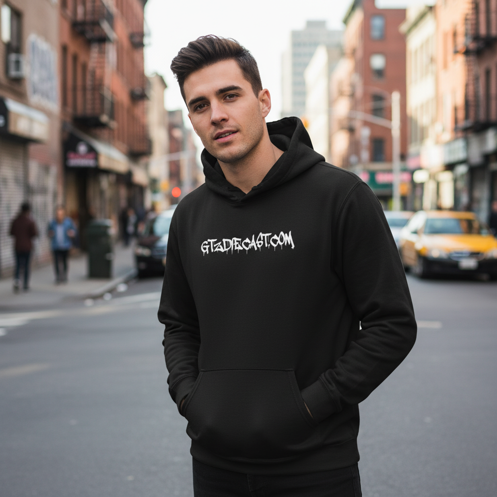 GTZ Supra Hoodie Black - Front View