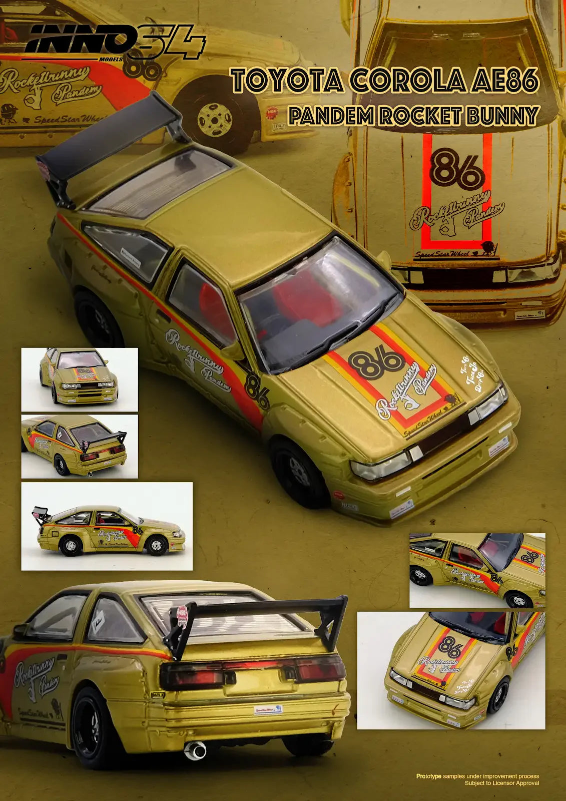 INNO64 1/64 PANDEM ROCKET BUNNY AE86 Levin IN64-AE86P