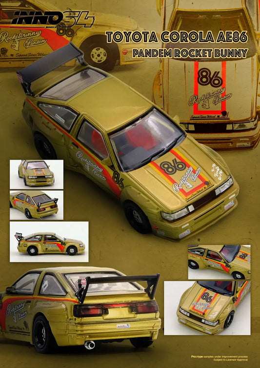 (COMING SOON)  INNO64 1/64 PANDEM ROCKET BUNNY AE86 Levin IN64-AE86P