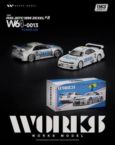 (COMING SOON) WORKS 1/64 R33 JGTC 1995 ZEXEL #2 W640013 TMCS Malaysia 2026 Special Edition
