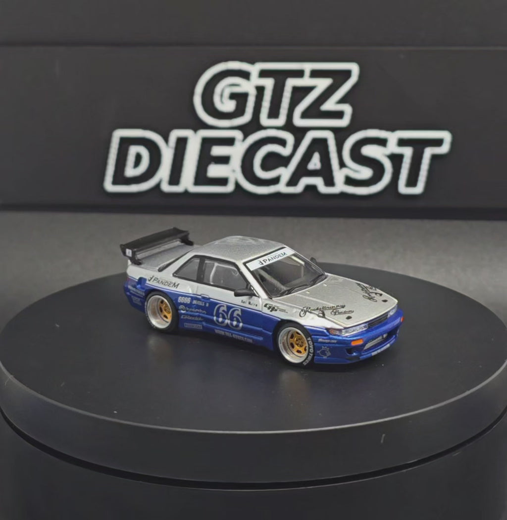 POPRACE 1/64 PANDEM SILVIA S13 MOONTECH BLUE PR640264