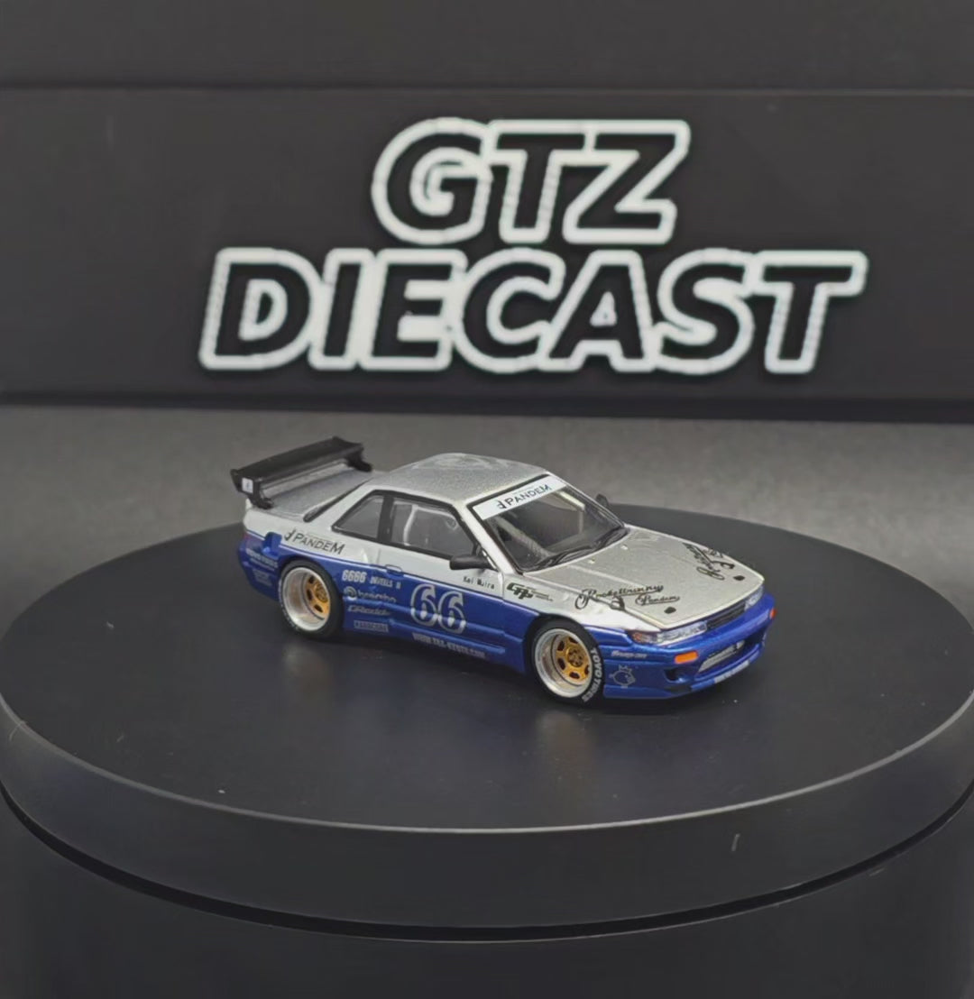 POPRACE 1/64 PANDEM SILVIA S13 MOONTECH BLUE PR640264