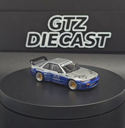 POPRACE 1/64 PANDEM SILVIA S13 MOONTECH BLUE PR640264