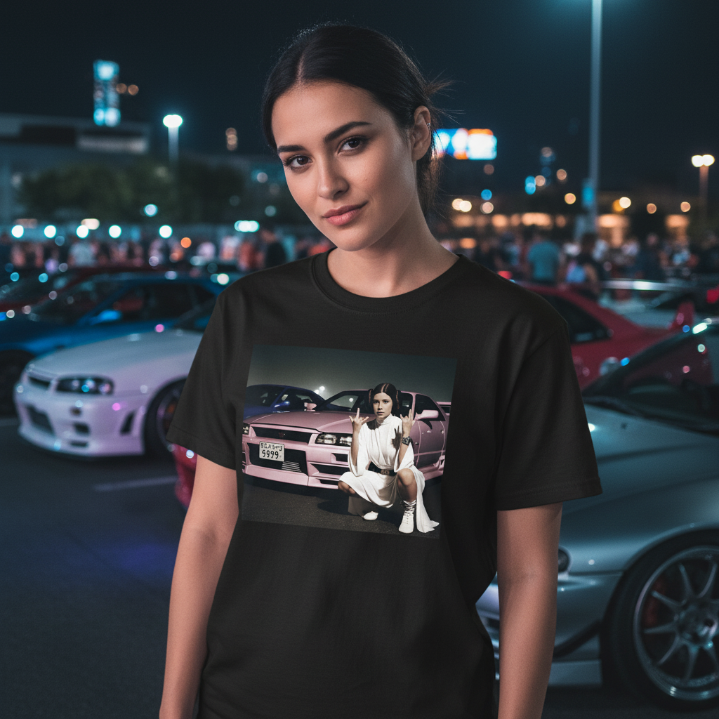 Realistic JDM Leia Print Shirt