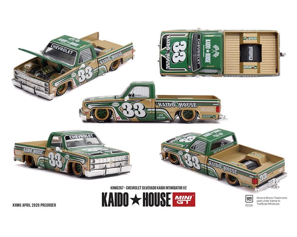 (Preorder) Kaido House x Mini GT Chevrolet Silverado Kaido Intimidator V2 – Beige