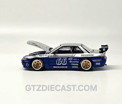 POPRACE 1/64 PANDEM SILVIA S13 MOONTECH BLUE PR640264