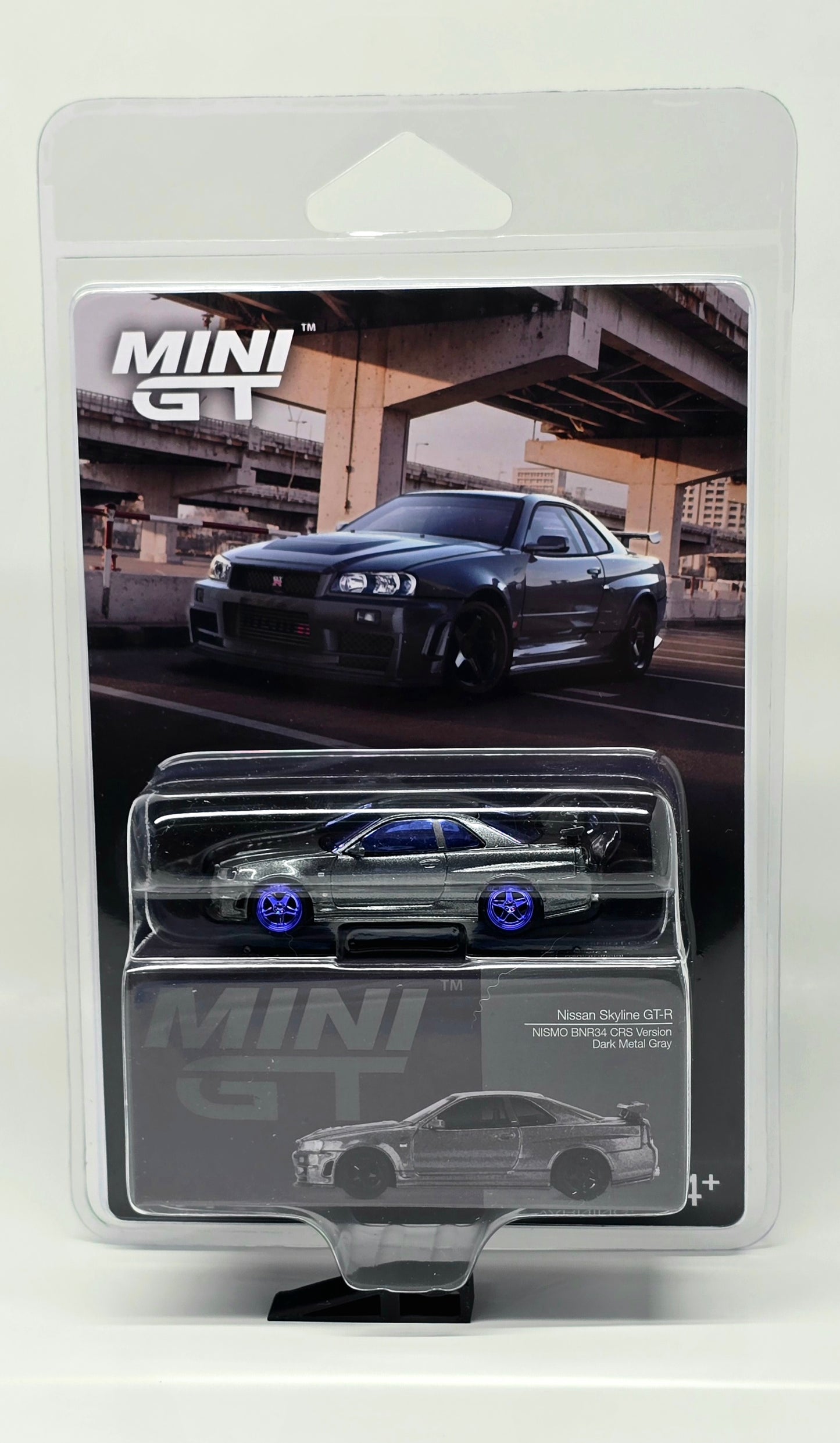 (CHASE) Mini GT 1:64 Nissan Skyline GT-R Dark Metal Gray (NISMO BNR34 CRS Version)