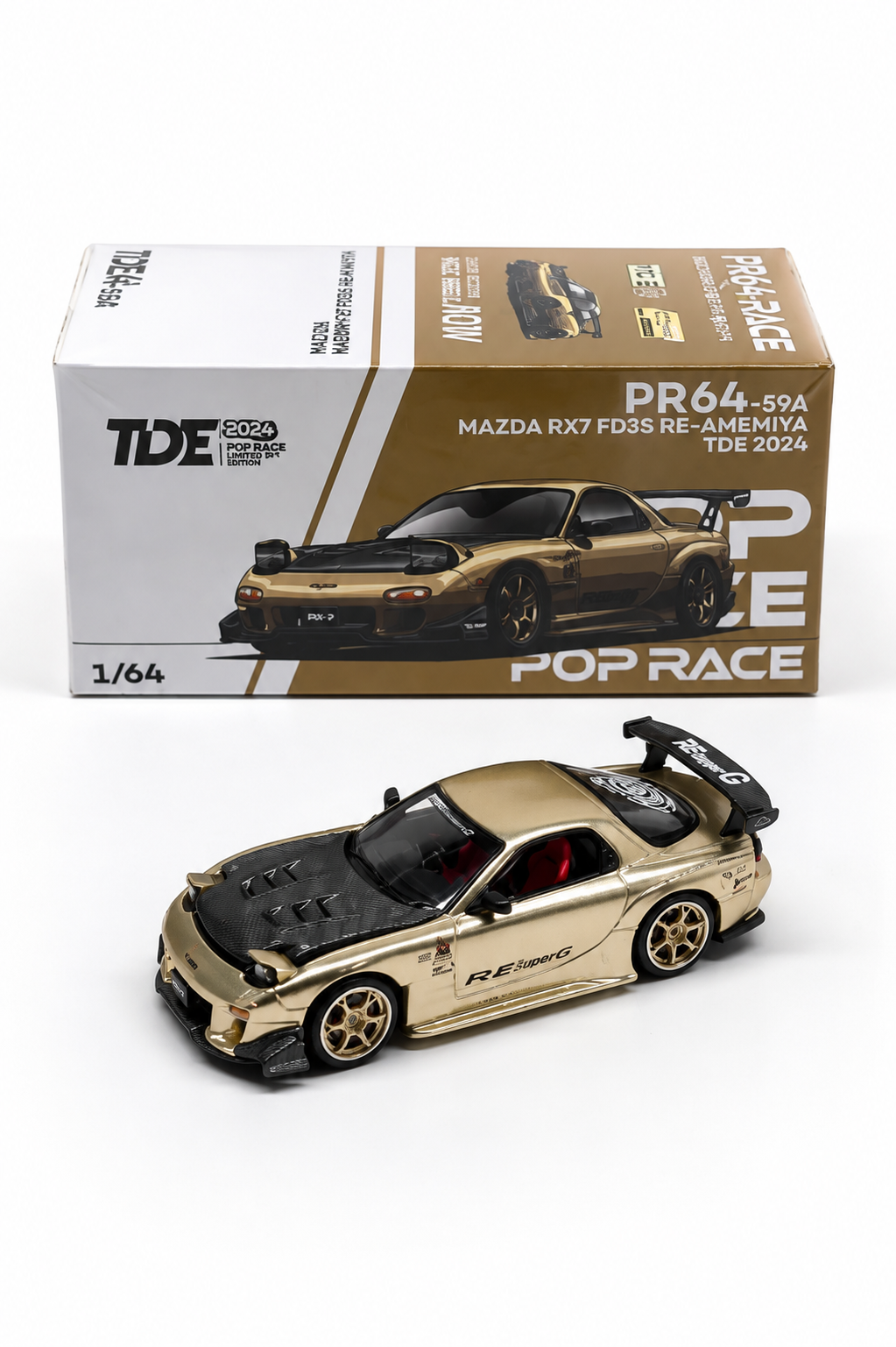POPRACE 1/64 MAZDA RX7 FD3S RE-AMEMIYA TDE 2026 PR640512