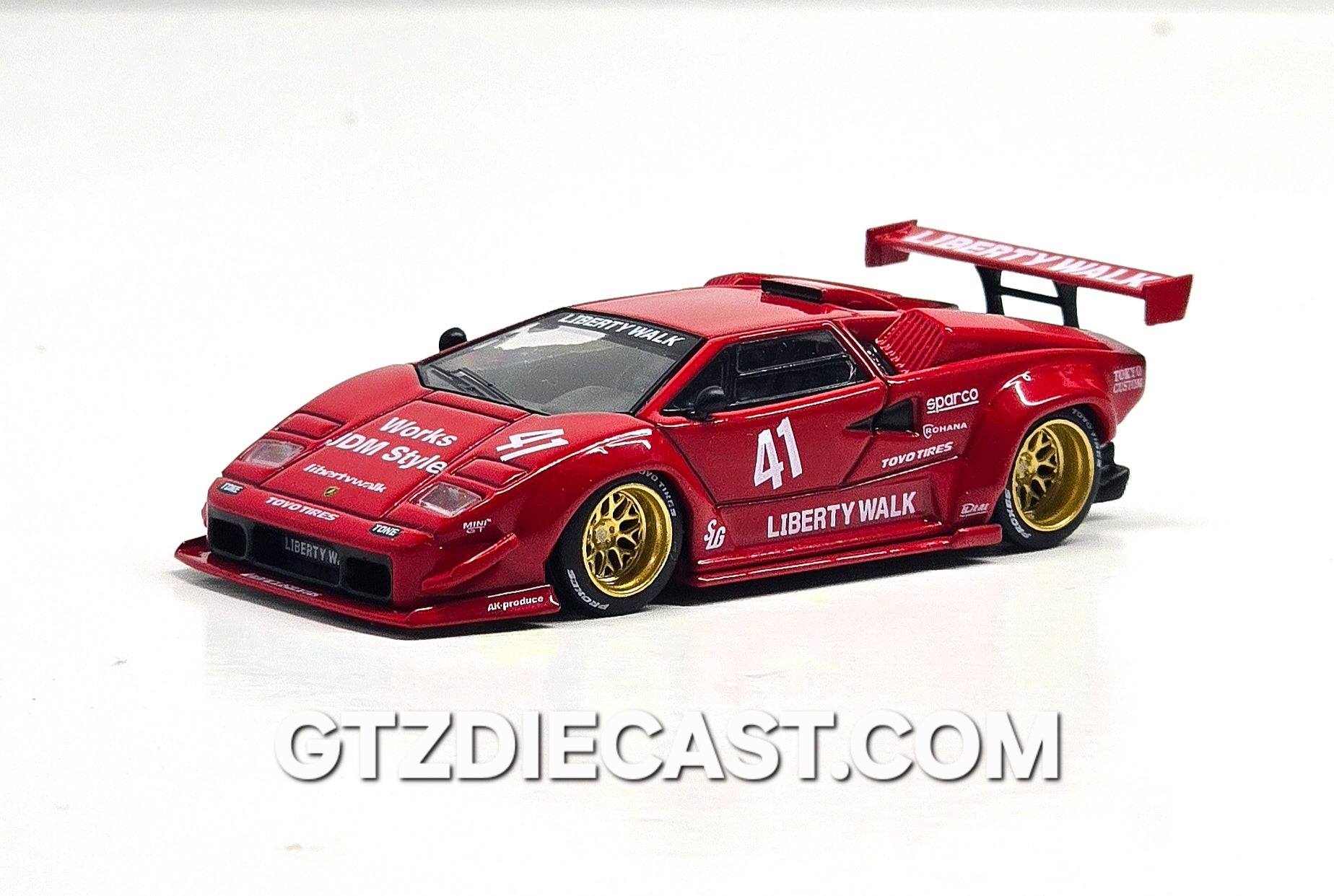 Mini GT 1:64 Lamborghini Countach LB-WORKS – Red