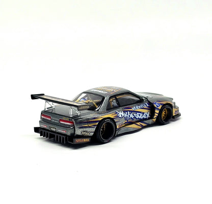 Kaido House x Mini GT Nissan Silvia S13-R Kaido Drift V1 Greddy – Gunmetal Gray
