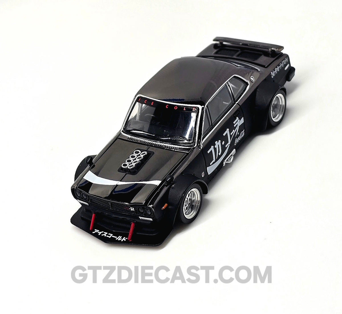 POPRACE 1/64 SKYLINE GT-R DRIFT (HAKOSUKA) - COCA COLA ZERO JP BLACK CHROME PR640161