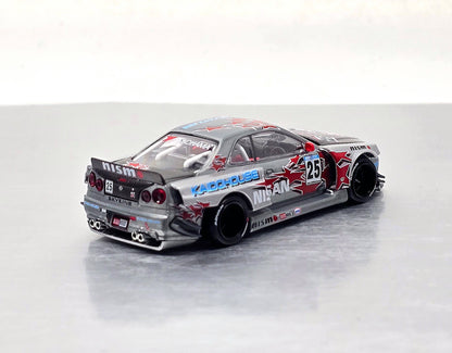 (CHASE) Kaido House x Mini GT 1:64 Nissan Skyline GT-R (R34) Kaido Star Racing V1- Silver
