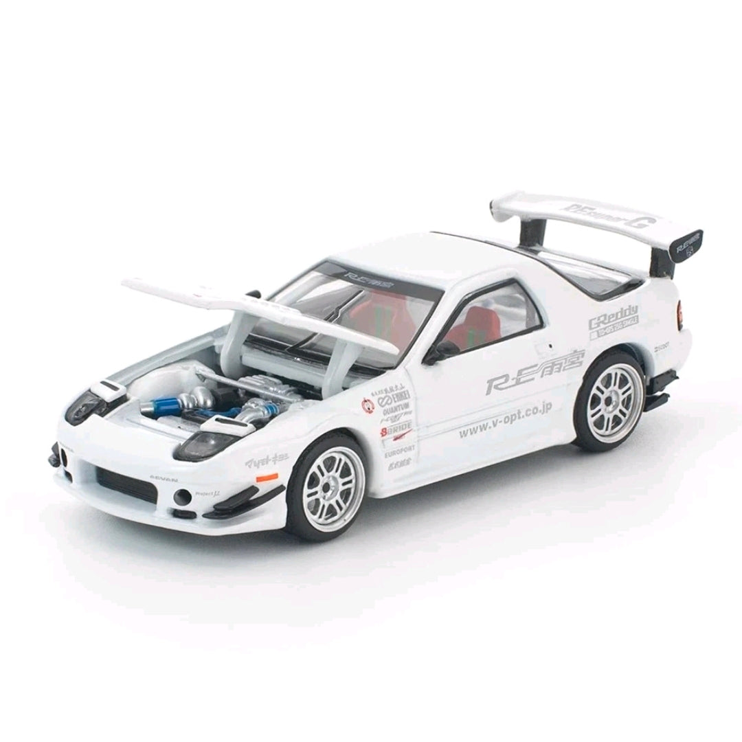 POPRACE PR64-260 MAZDA RX7 FC3S RE-AMEMIYA WHITE 1/64 POP RACE RX-7
