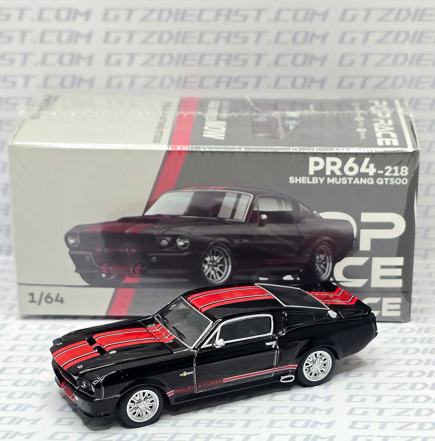 Pop Race - Shelby Mustang GT500 Dark Chrome - Scale 1/64 PR64-218