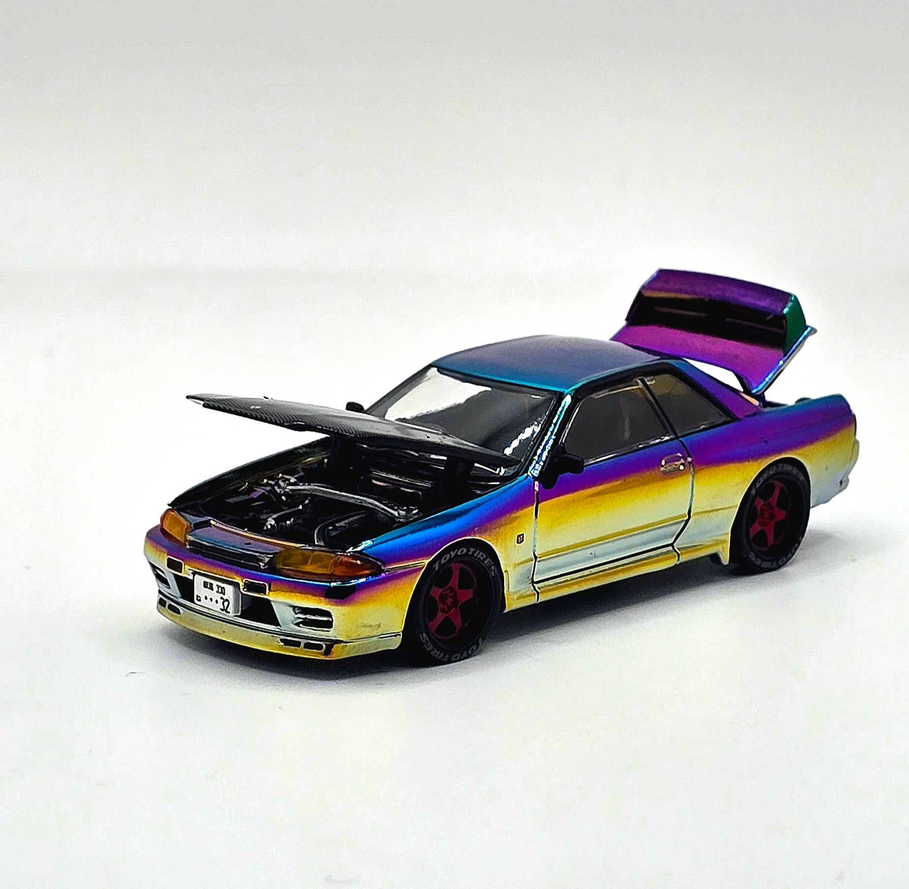 POPRACE 1/64 SKYLINE GT-R R32 Magic Chrome VANCOUVER Edition