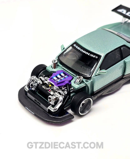 Kaido House x Mini GT Nissan Silvia S13-R – Sea Foam Green //232