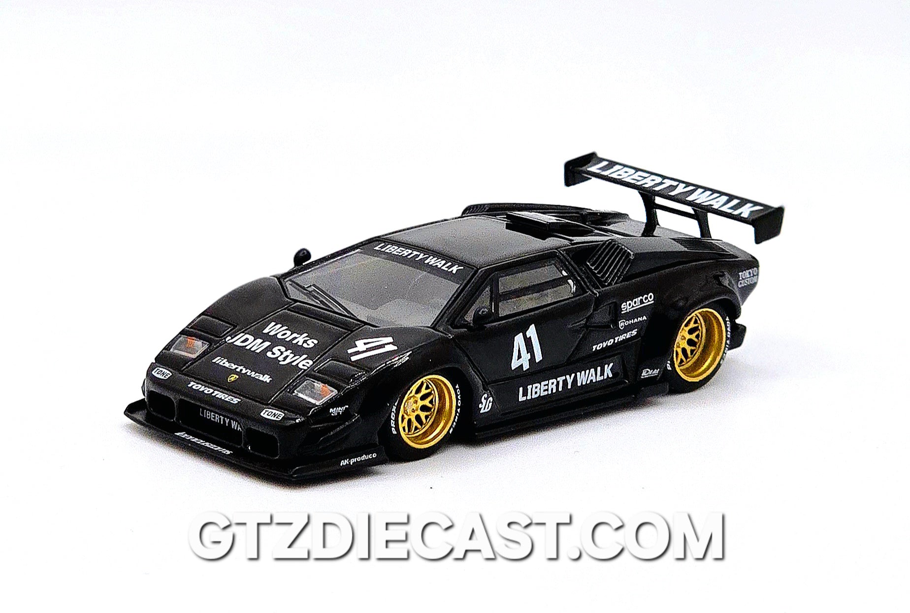 Mini GT 1:64 Lamborghini Countach LB-WORKS Black #1081