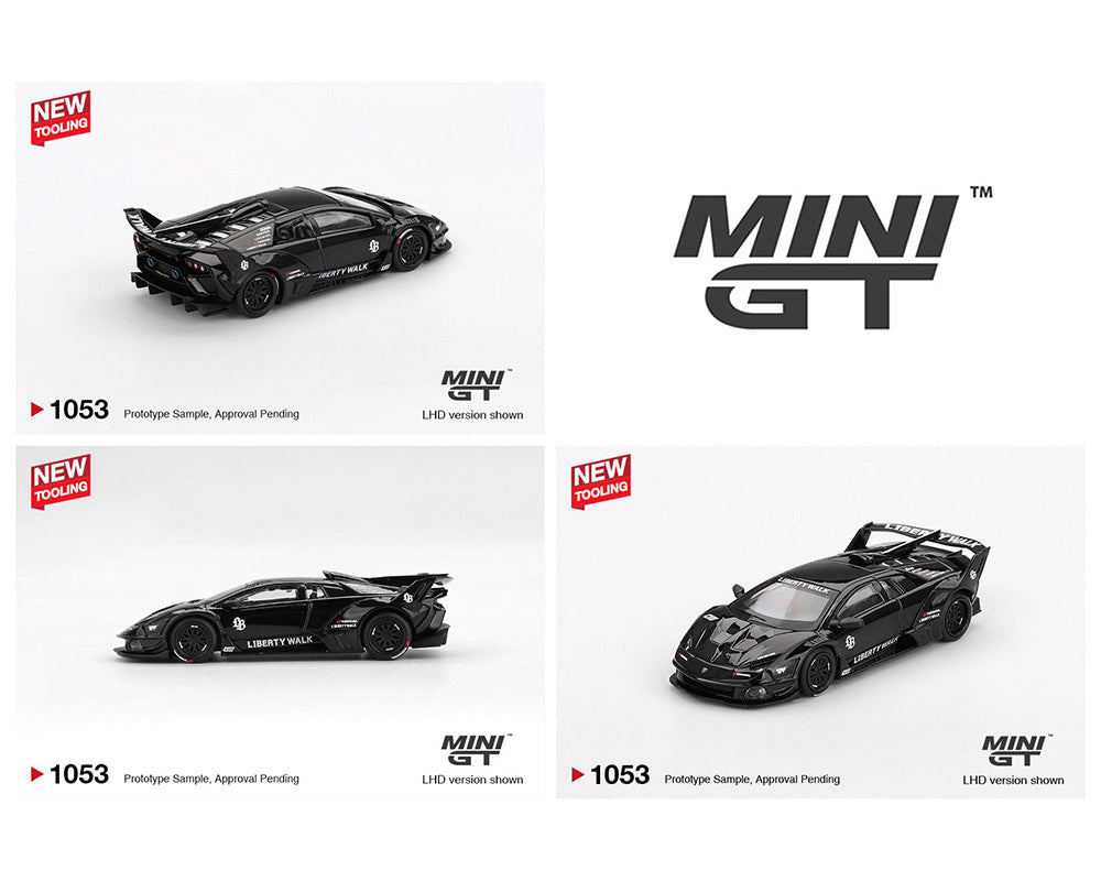 Mini GT 1:64 Lamborghini LB-Silhouette WORKS MURCIELAGO GT- Evo Black- Mijo Exclusives