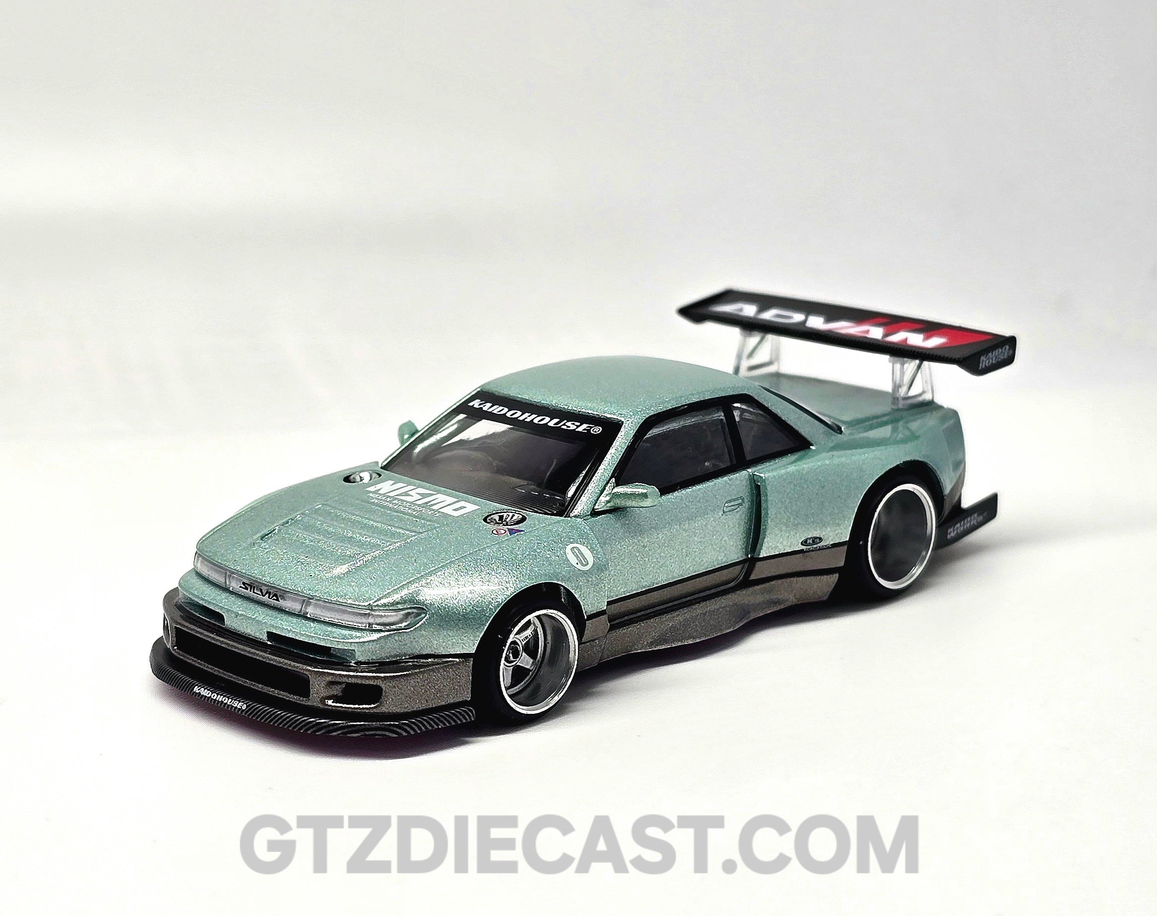 Kaido House x Mini GT Nissan Silvia S13-R – Sea Foam Green //232