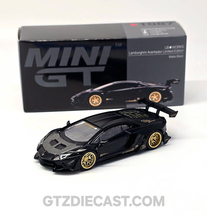 Mini GT 1:64 LB-WORKS Lamborghini Aventador Limited Edition – Matte Black