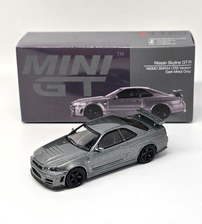 Mini GT 1:64 Nissan Skyline GT-R Dark Metal Gray (NISMO BNR34 CRS Version)