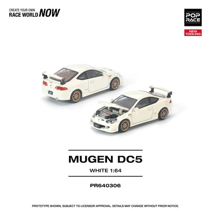 (PRE ORDER)POPRACE 1/64 HONDA DC5 MUGEN WHITE NEW TOOLING