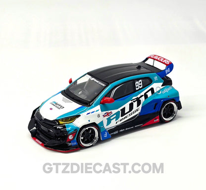 Pop Race Pandem Toyota GR Yaris Auto Finesse Blue White 012 Enigma Exclusive