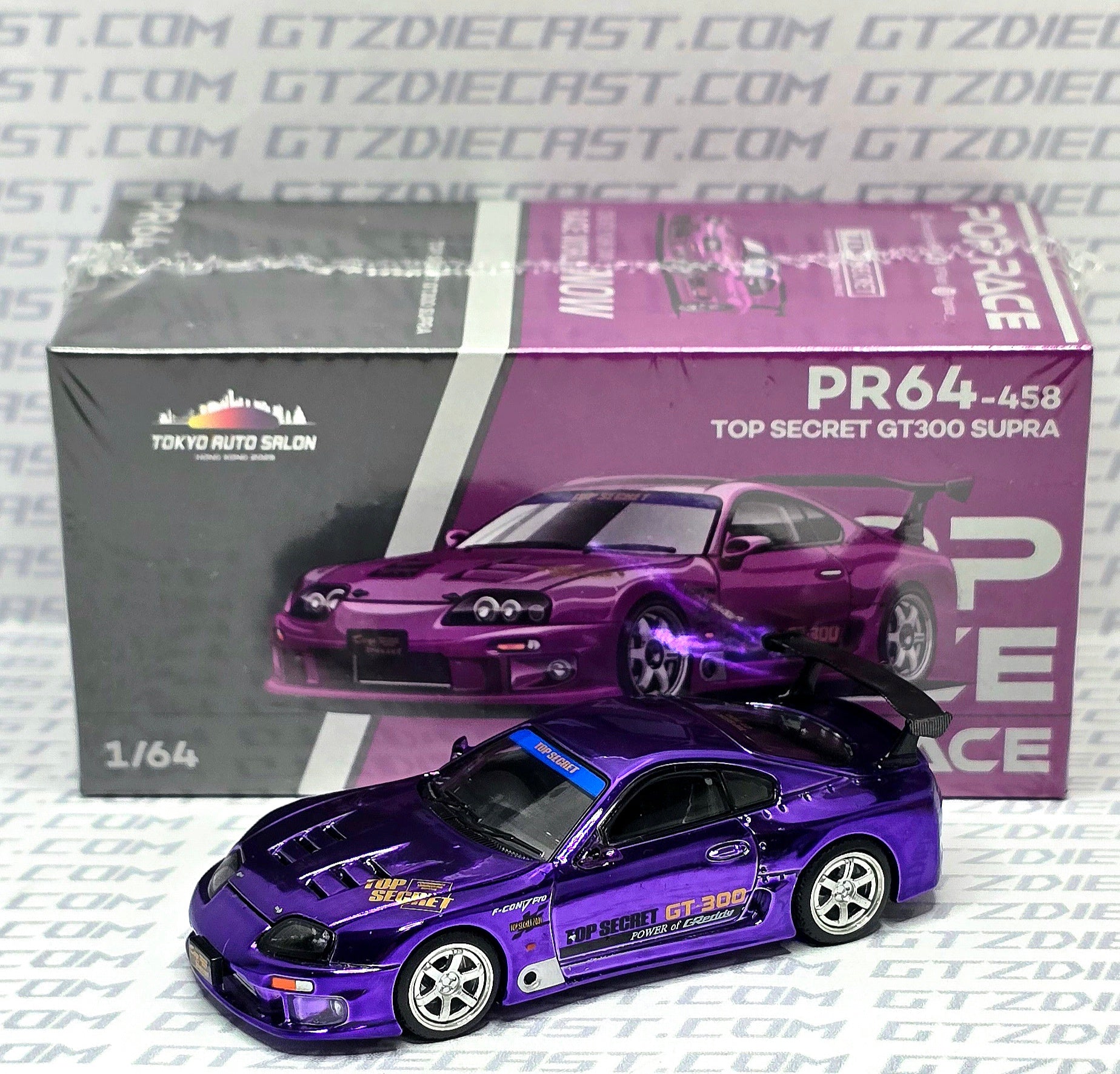 1:64 Pop Race Toyota Supra GT300 Top Secret 458 Tokyo Auto Salon 2025 Hong Kong