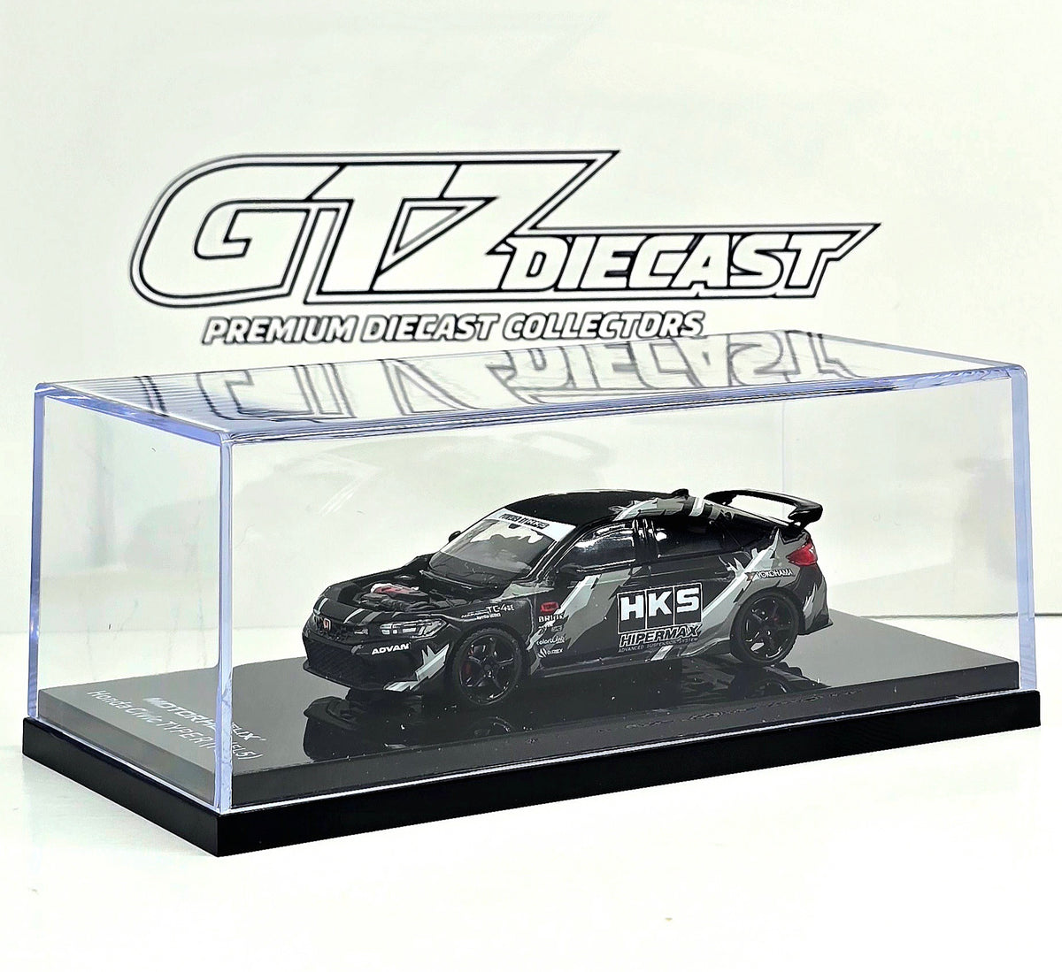 Motorhelix 1/64 Honda Civic TYPE R (FL5) HKS Matte Black M65320