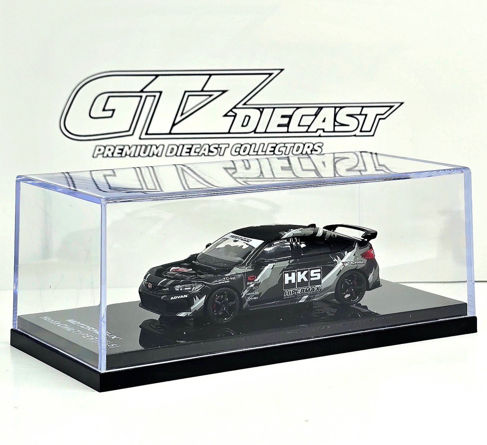 Motorhelix 1/64 Honda Civic TYPE R (FL5) HKS Matte Black M65320