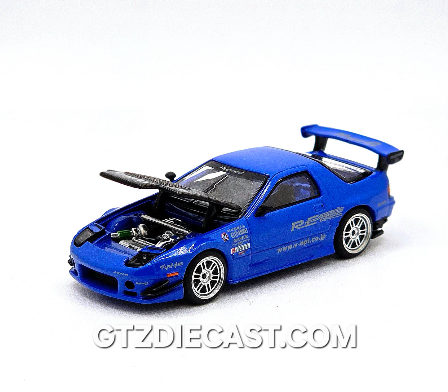 Pop Race Mazda RX7 FC3S RE-Amemiya Blue 640290 1/64