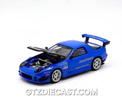 Pop Race Mazda RX7 FC3S RE-Amemiya Blue 640290 1/64