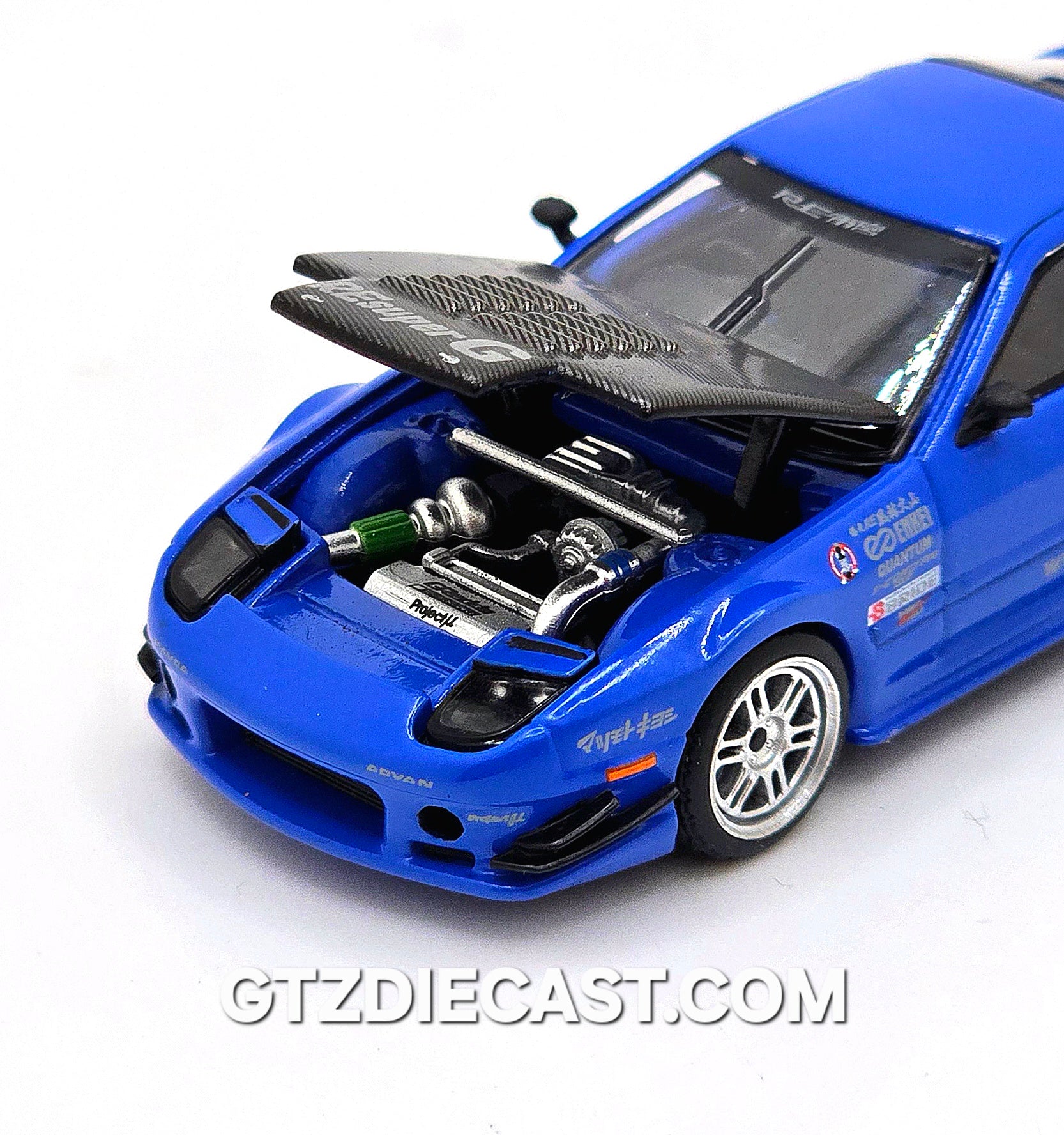 Pop Race Mazda RX7 FC3S RE-Amemiya Blue 640290 1/64