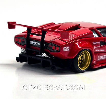 Mini GT #1100 1:64 Lamborghini Countach LB-WORKS – Red