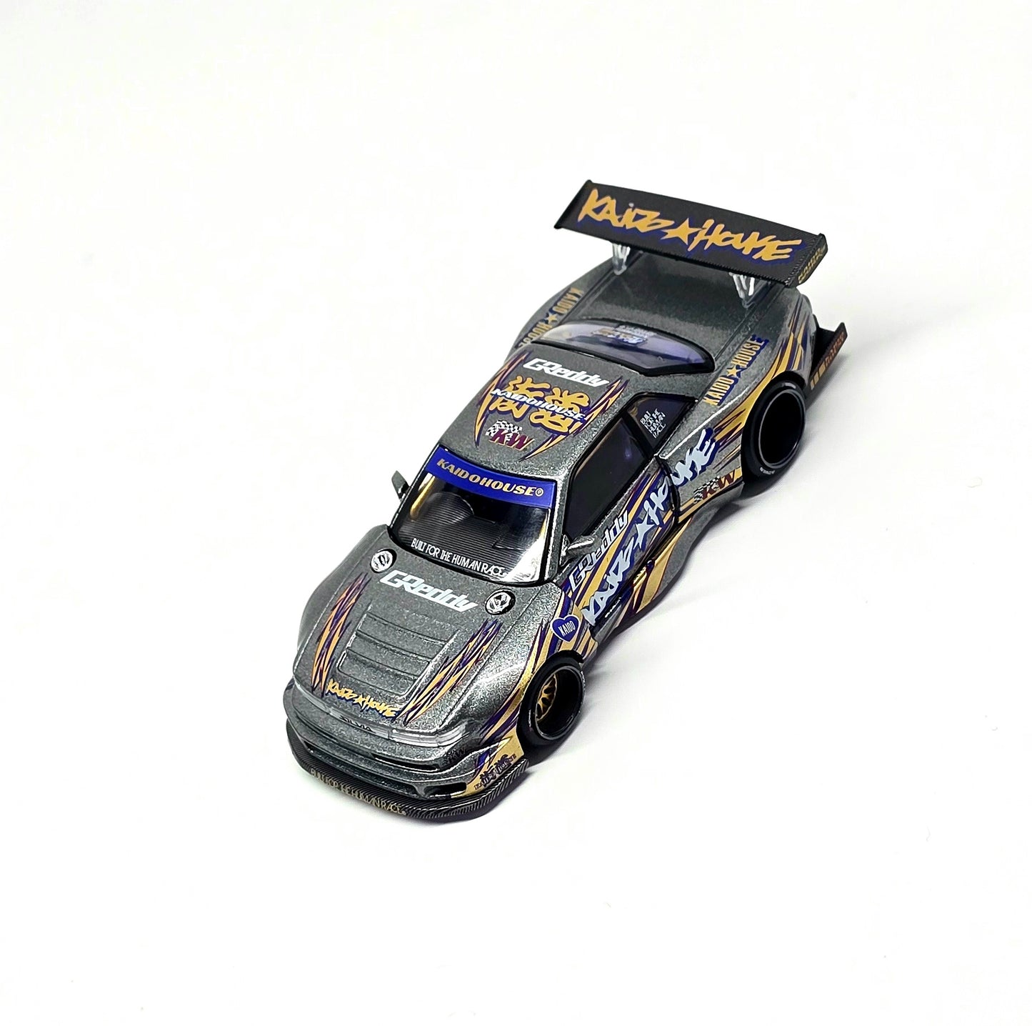 Kaido House x Mini GT Nissan Silvia S13-R Kaido Drift V1 Greddy – Gunmetal Gray