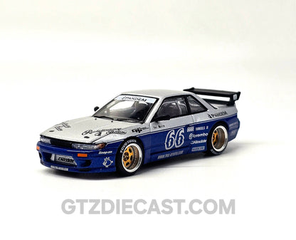 POPRACE 1/64 PANDEM SILVIA S13 MOONTECH BLUE PR640264