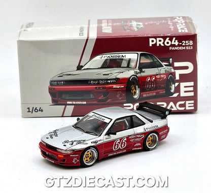 POPRACE 1/64 PANDEM SILVIA S13 - MOONTECH RED PR640258