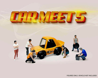 (Preorder) American Diorama 1:64 Figures Car Meet 5 – MiJo Exclusives