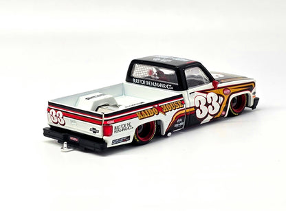Chevrolet Silverado KAIDO Intimidator V1 - White w/ Brown Two-tone - Kaido House x Mini GT  1:64
