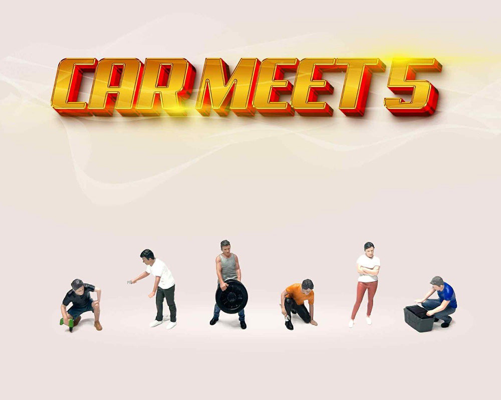 (Preorder) American Diorama 1:64 Figures Car Meet 5 – MiJo Exclusives