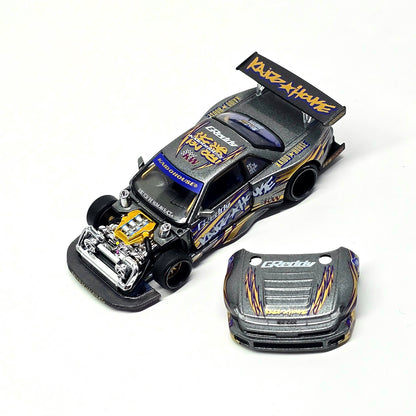 Kaido House x Mini GT Nissan Silvia S13-R Kaido Drift V1 Greddy – Gunmetal Gray